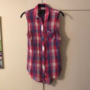 Rails plaid sleeveless button down Size M